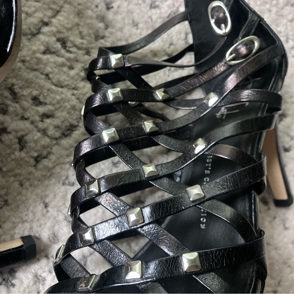 Franco Sarto size 7.5- Artisan  Heel Ankle Strap Black - Picture 7 of 13